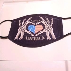 I love America Skeleton mask